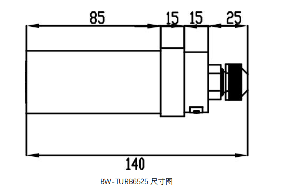 BW-TURB6525在线浊度传感器尺寸图