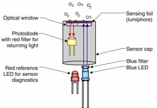 在线荧光法溶解氧分析仪工作原理图